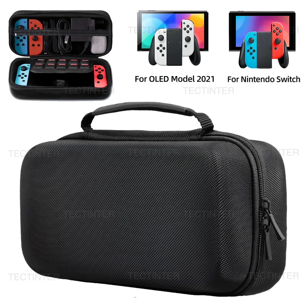 Grande saco de armazenamento de traval para nintendo switch oled & switch 1 console caso de transporte protetor bolsa para acessórios switch