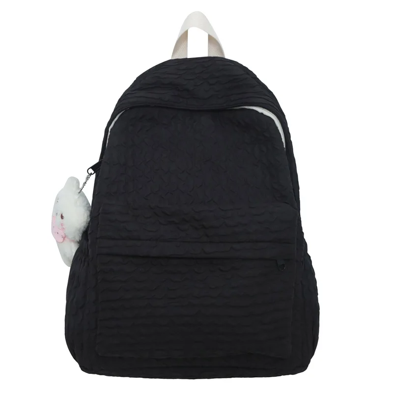 Girls 16 Inches Pure Colour Backpack for Students for Couples Schoolbags Women New Casual Fashion Backpack for Simple Backpack