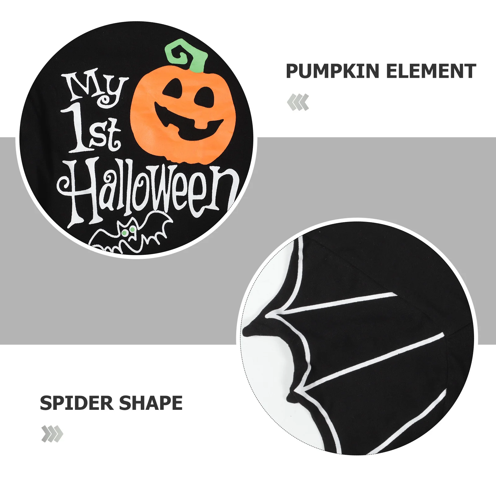 

1Set Halloween Baby Romper Bat Sleeve Infant Girl Outfit Hat Breathable Comfortable Toddler Jumpsuit Costume Baby Clothes