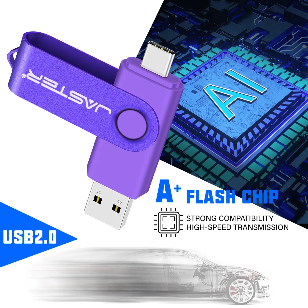 High-Speed 128GB Type-C 2.0 USB Flash DriveType-C Dual Interface USB 64G Computer 2-in-1