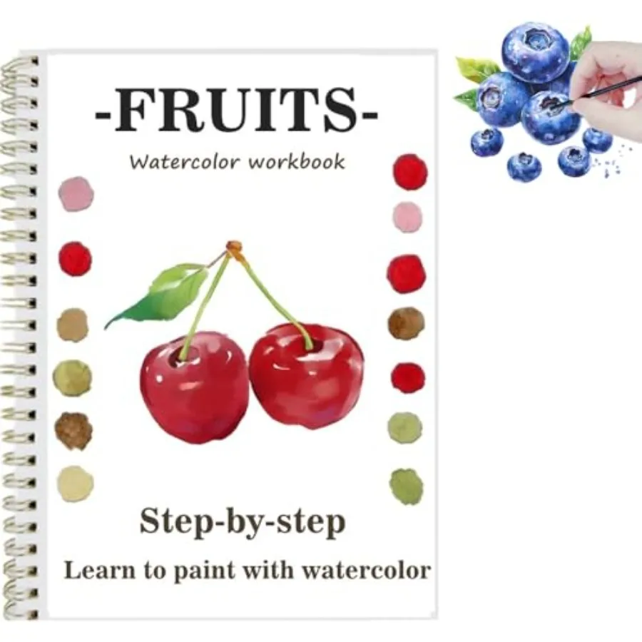 Watercolor Workbooks with Sketches, Beginner Friendly Water Coloring Book Watercolor Paint Set Art Crafts Painting Kit Gift for
