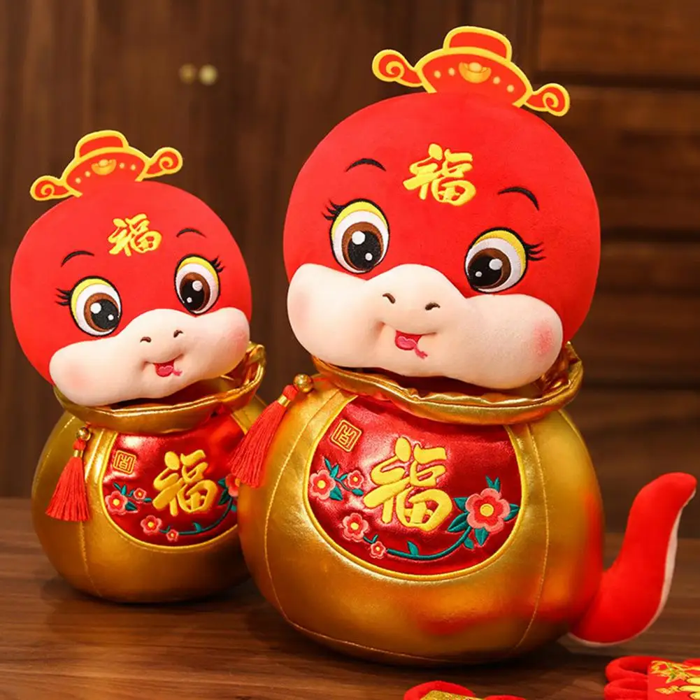 Traditional Chinese Elements Ornament 2025 Year of Snake Plush Mascot Doll Set Chinese New Year Stuffed for Home for Spring