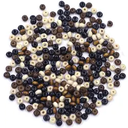 900Pcs Wood Spacer Beads Loose Seed Wooden Tiny Round Cute Natural Color For Charms Necklaces 4mm