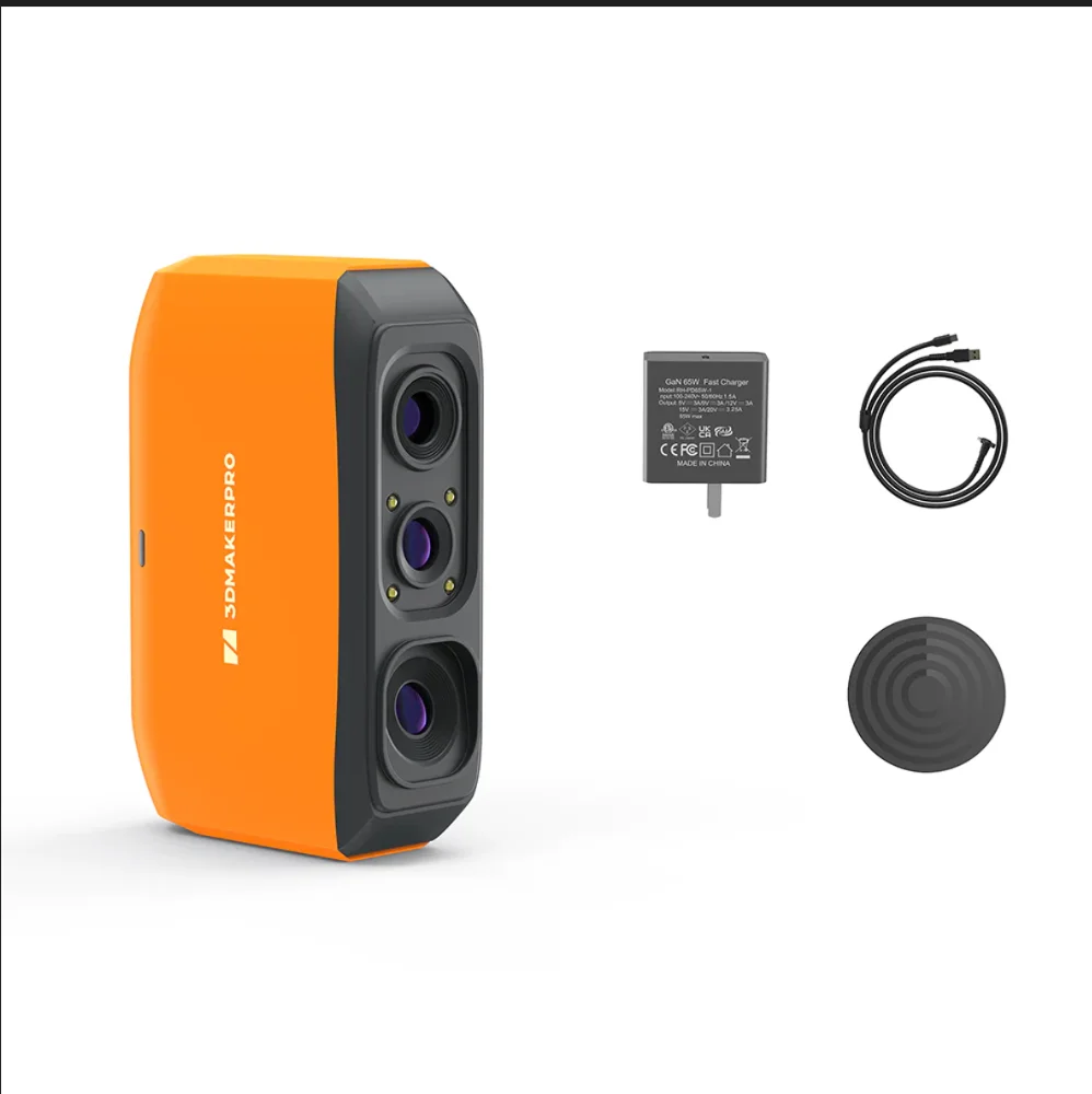 3DMAKERPRO FOX  3D Scanner 0.05mm Accuracy 0.10mm Resolution Handheld Portable High-Precision 3D Figurine Modeling
