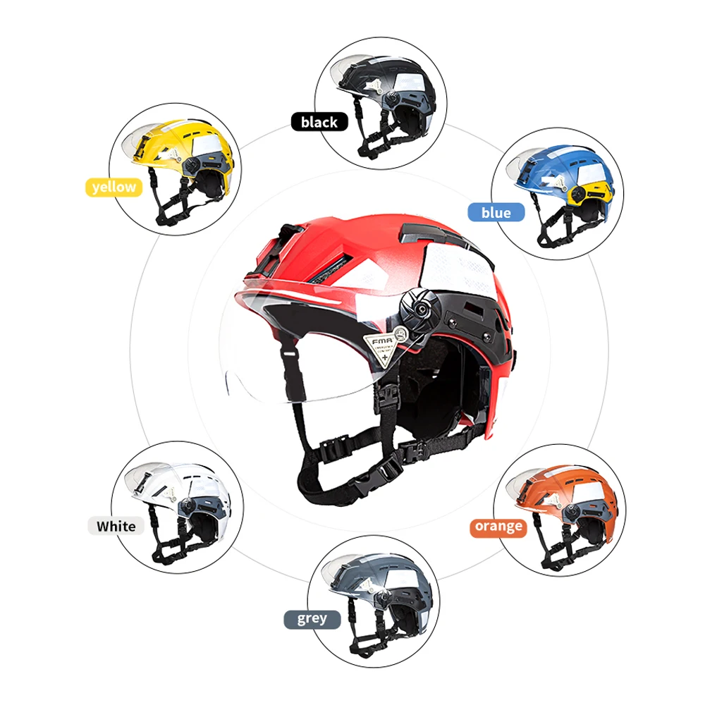 FMA EX SAR Bike Safely Cap Emergency Rescue Fire Rescue Lightweight Cycling Sports Riding Adjustable  Helmet With NVG Mount