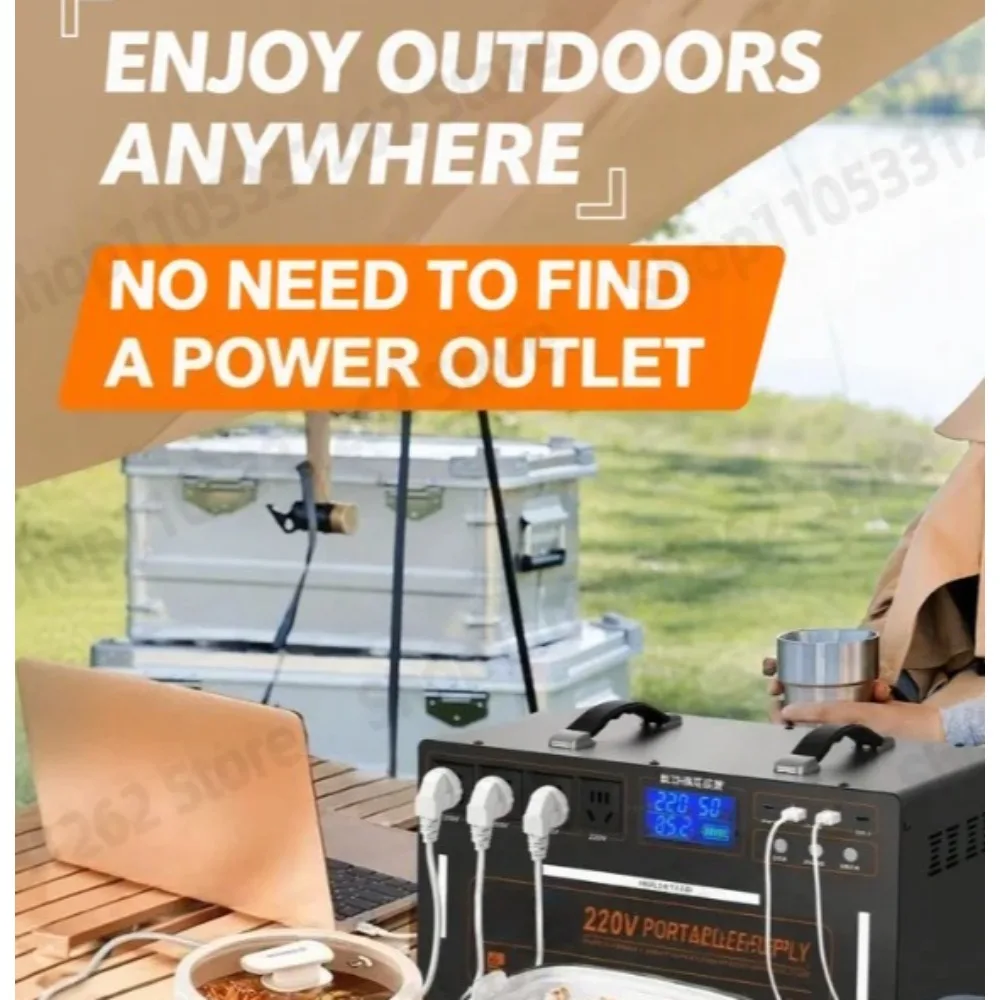 2000W Portable Power Station 2900Wh  Pure Sine Wave Solar Generator Fast Charging for Camping Emergency Home Backup