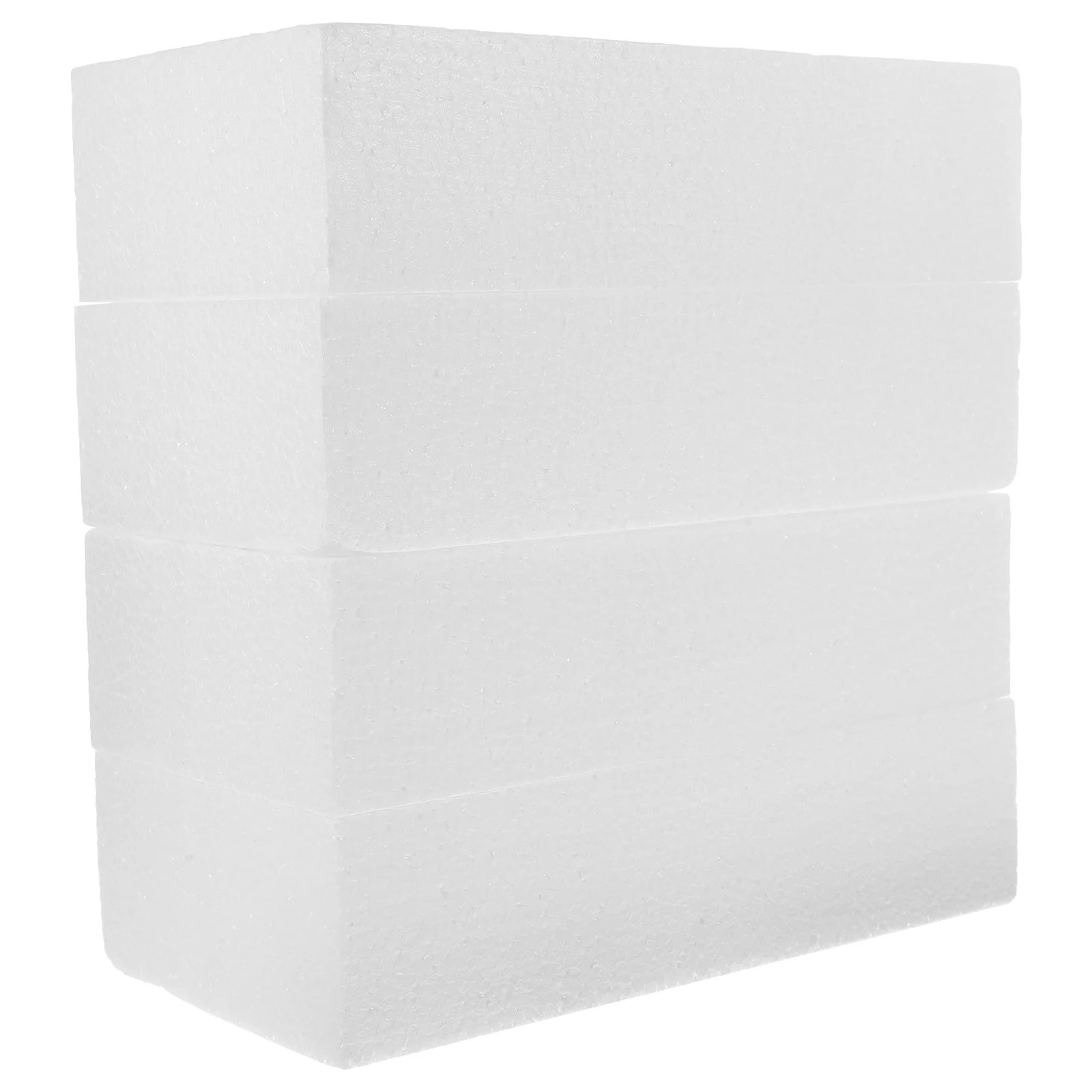 4 Pcs Square Rectangular Foam Block White Flower Arranging Lightweight Party Decor School Projects Frames