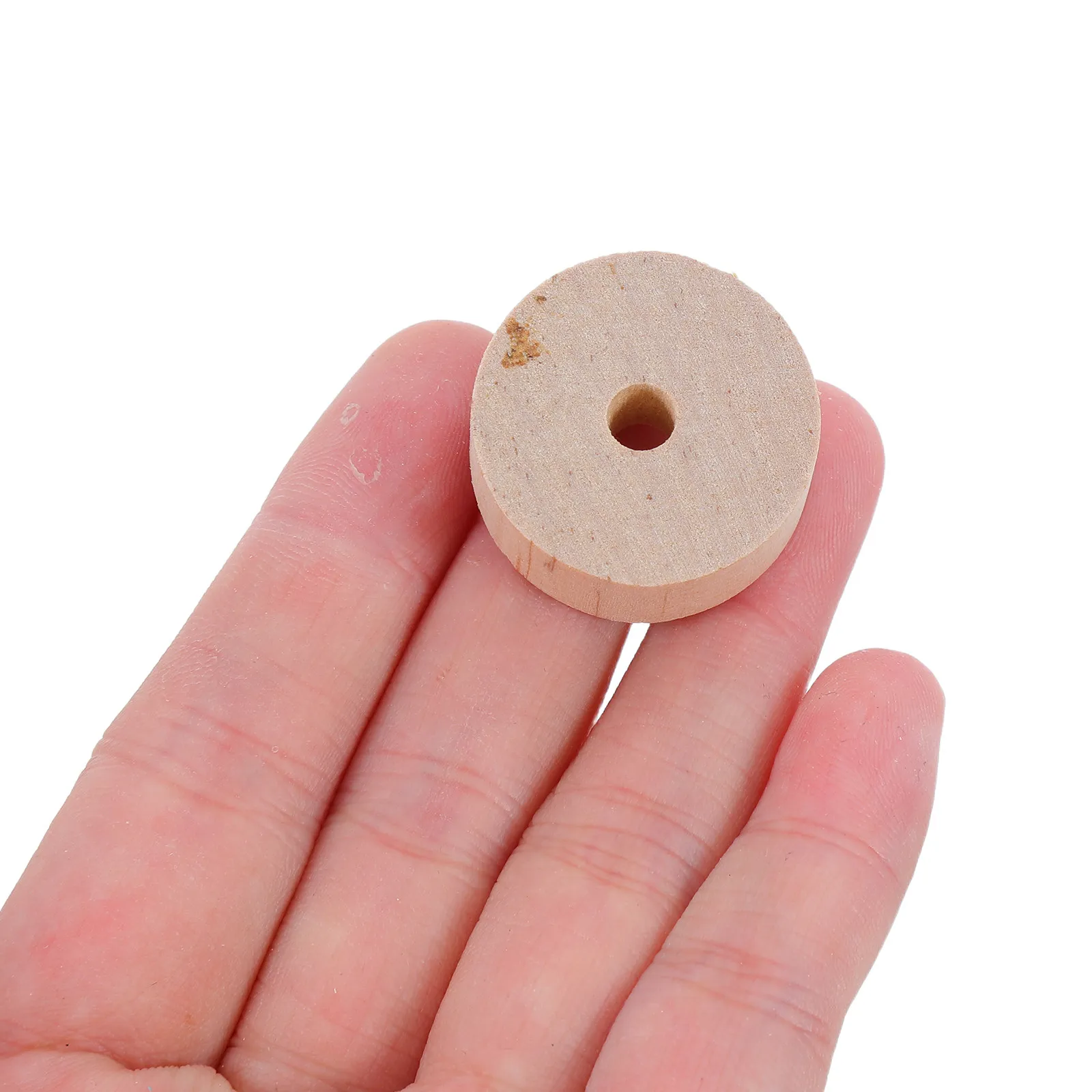 50Pcs Natural Wood Wheels for DIY Handmade Car Crafts Smooth Sanded Edges Small Round Wood Craft Wheels for Painting Decoration