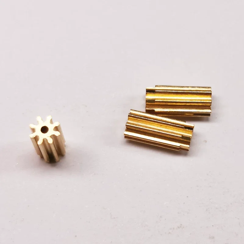 5pcs  for Car RC Model Motor Gear Drive Parts 0.4M 8T Brass Spur Gear 1mm Hole Metal Gear