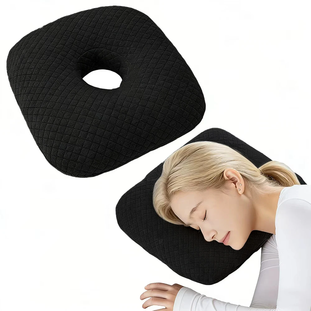 Soft Skin-Friendly Side-Sleeping Pillow,Multi-Purpose Ear Hole Pillow,Ssed to Relieve Ear Pressure and Earache for Side Sleepers