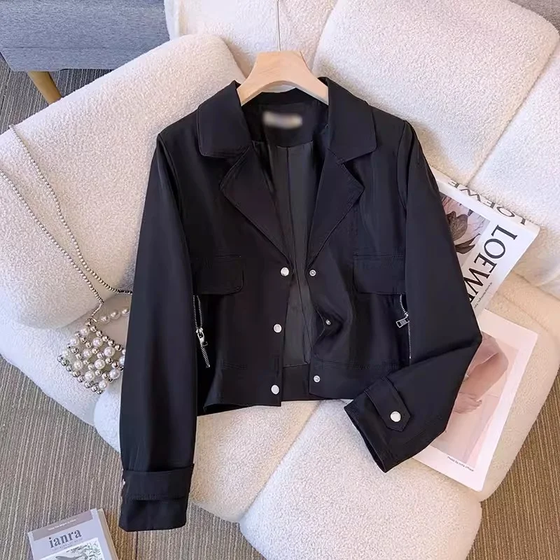 Short Suit Coat for Women in Spring Autumn 2024 High-end Feeling Slim fit Versatile Jacket Fashionable Temperament Slimming Top