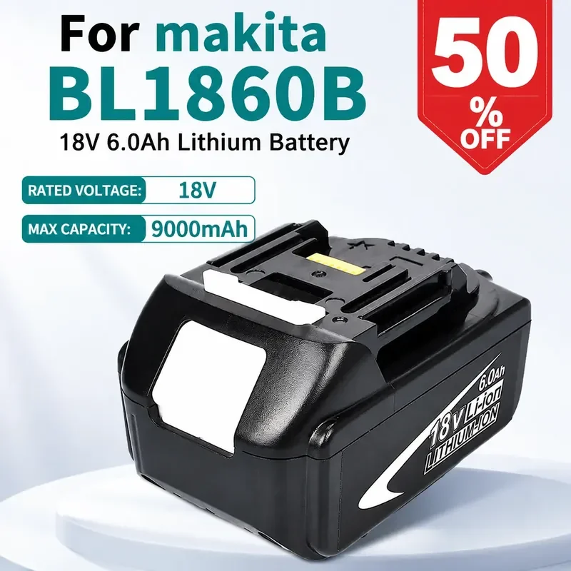 

For Makita BL1860B 18V 6.0Ah Lithium Battery Pack for Power Tools with Temperature Control and Protection