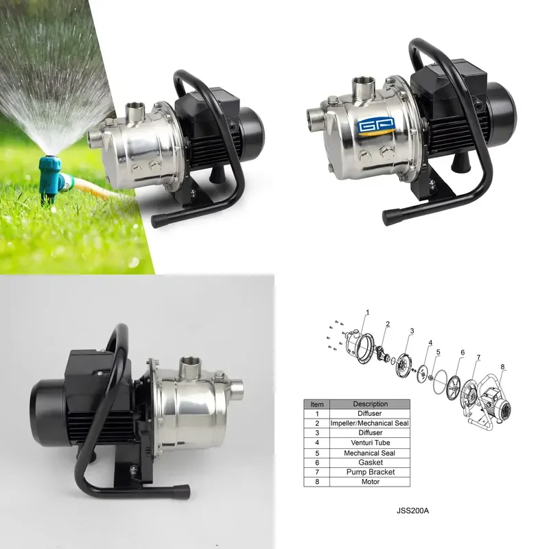 2026 Hot Electric 115 V Motor Nachine Pumping Irrigation Home Water Sprinkler Utility Pump
