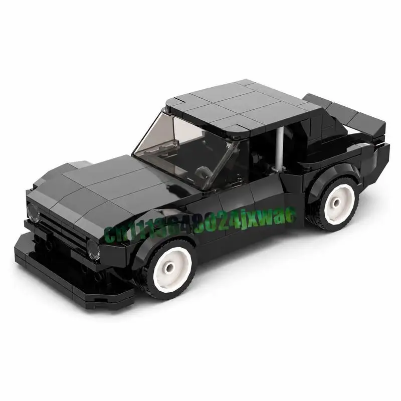 272PCS Black Wide Body Retro Racing Custom Model Standard Size Building Blocks DIY Vehicle Collection Educational Birthday Gift