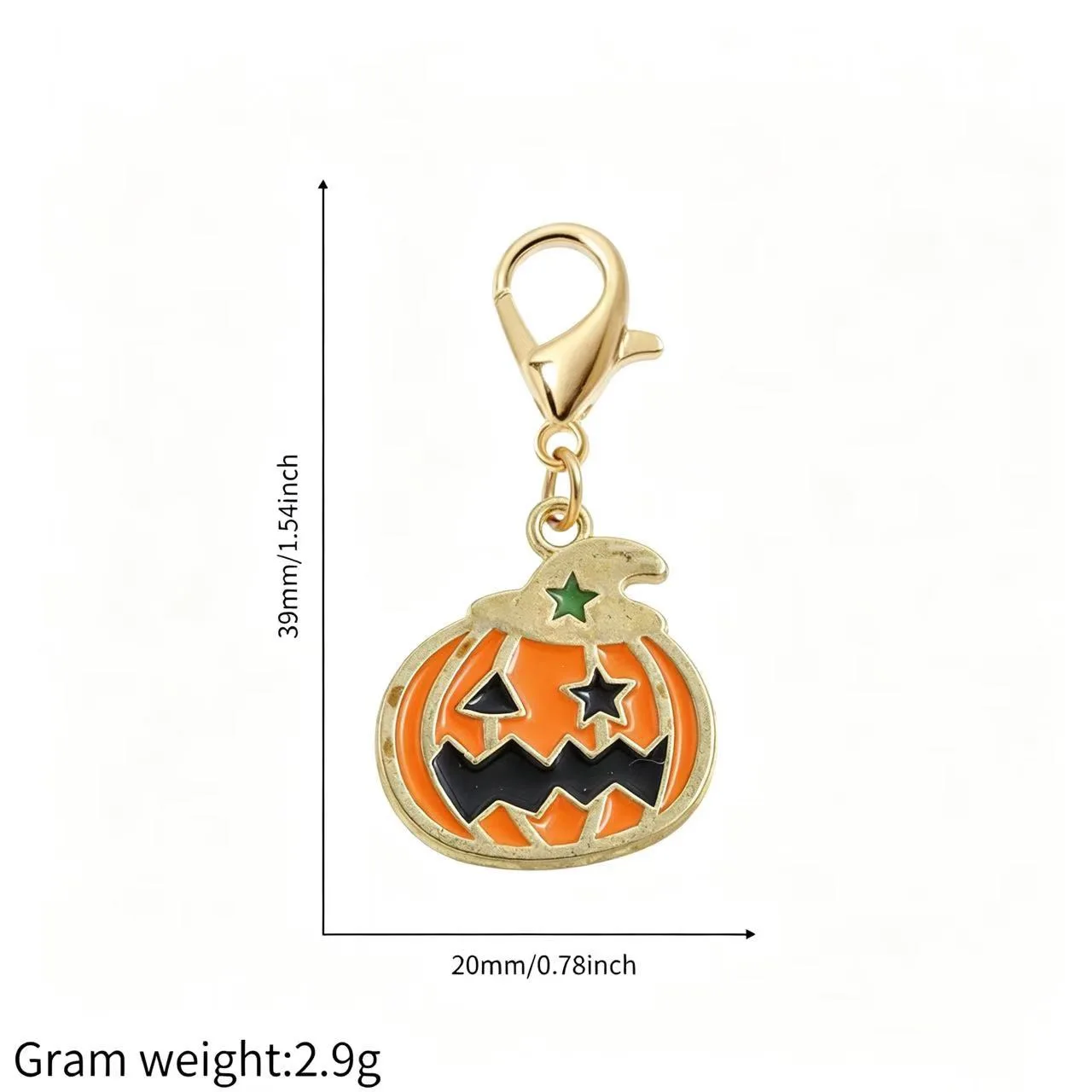 Halloween-Kürbis-Geist-Katzen-Anhänger mit Karabinerverschluss, Legierungs-Emaille-Taschenornament, Unisex-Rucksack-Accessoire, Partygeschenk – Detail 12