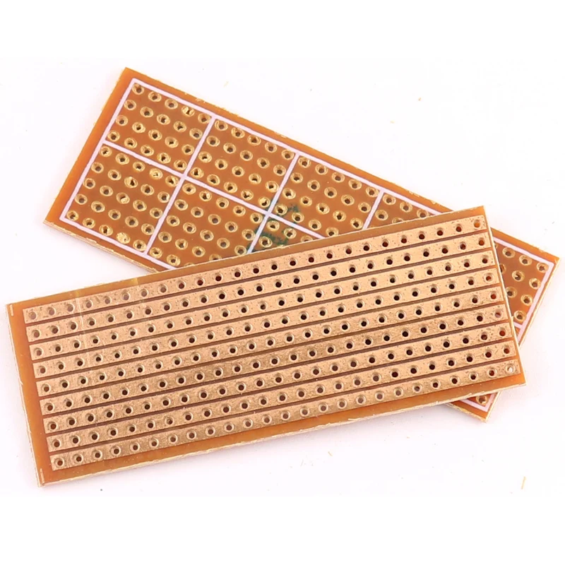 5/10 قطعة 2.5x6.4 سنتيمتر جانب واحد لوحة دارات مطبوعة لتقوم بها بنفسك تجربة عالمية مصفوفة لوحة دوائر كهربائية صف واحد ثقب مستمر 25x64 مللي متر #4