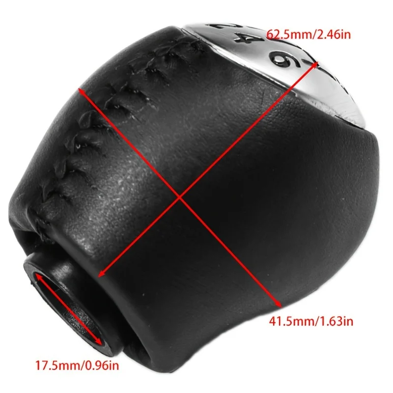 6 Speed Gear Shift Knob Leather Handleball For Renault Megane MK3 Clio Laguna For Nissan Interstar For Vauxhall Vivaro Movano