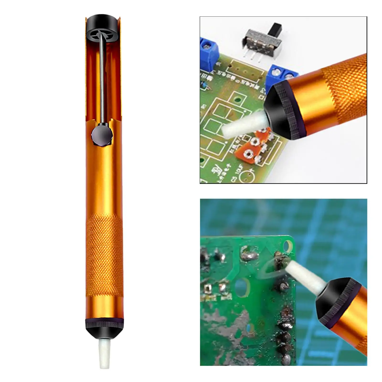Desoldering Vacuum Pump Solder Removal Tool 7 Inch Anti Slip Handle Removable