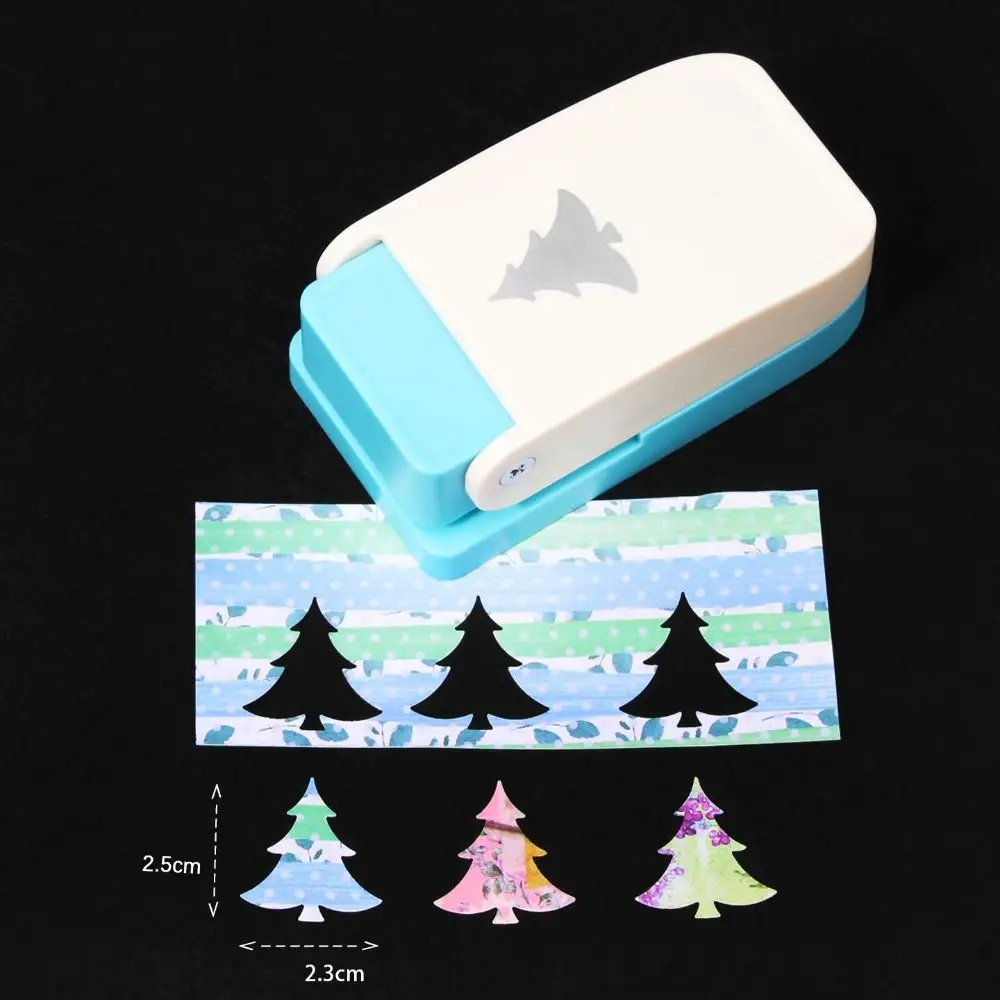 Labor Saving Stamp Border Punch Large Size Creative Christmas Tree Hole Punch Handmade Cutting Craft Embossing Machine for Card