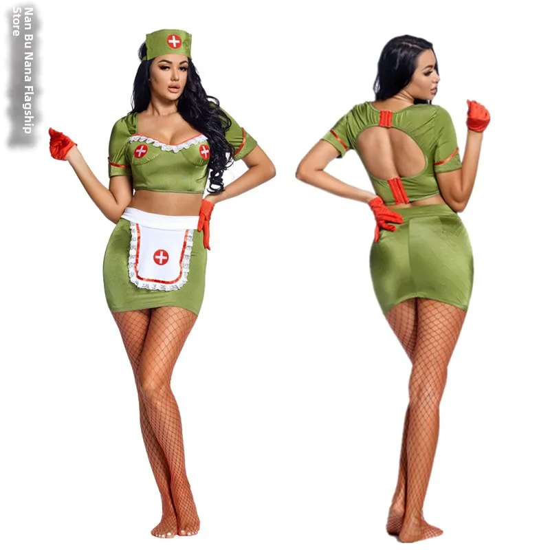 Adult loween een Performance Costume Cosplay Separate Stage Outfit Surgical Doctor Suit Polyester Fiber Ladies Faion