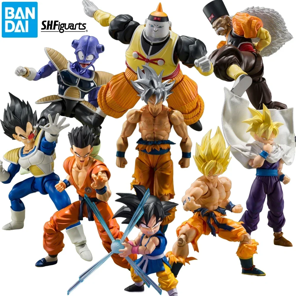 BANDAI Dragon Ball S H Figuarts SHF Broly Frieza Vegeta Legendary Goku Android 19 V Jump 30th Goku figuras de juguete de acción regalo