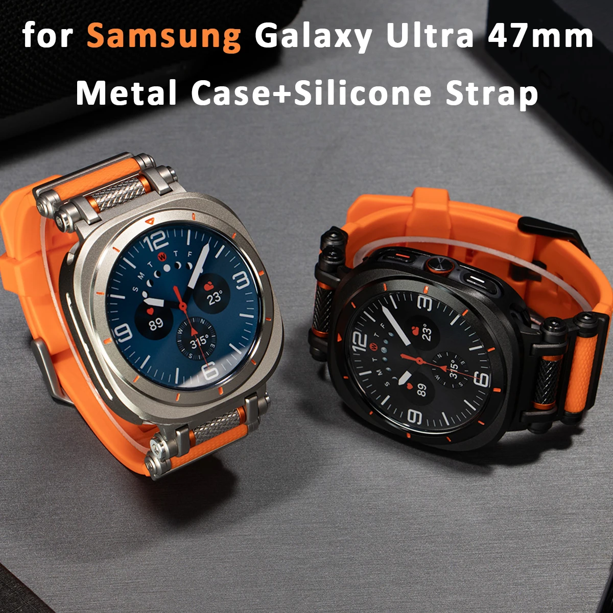 

Silicone Strap+Case for Samsung Galaxy Watch Ultra 2025 47mm Luxury Sport Band for Galaxy Watch 7 Ultra No Gaps Bracelet Cover