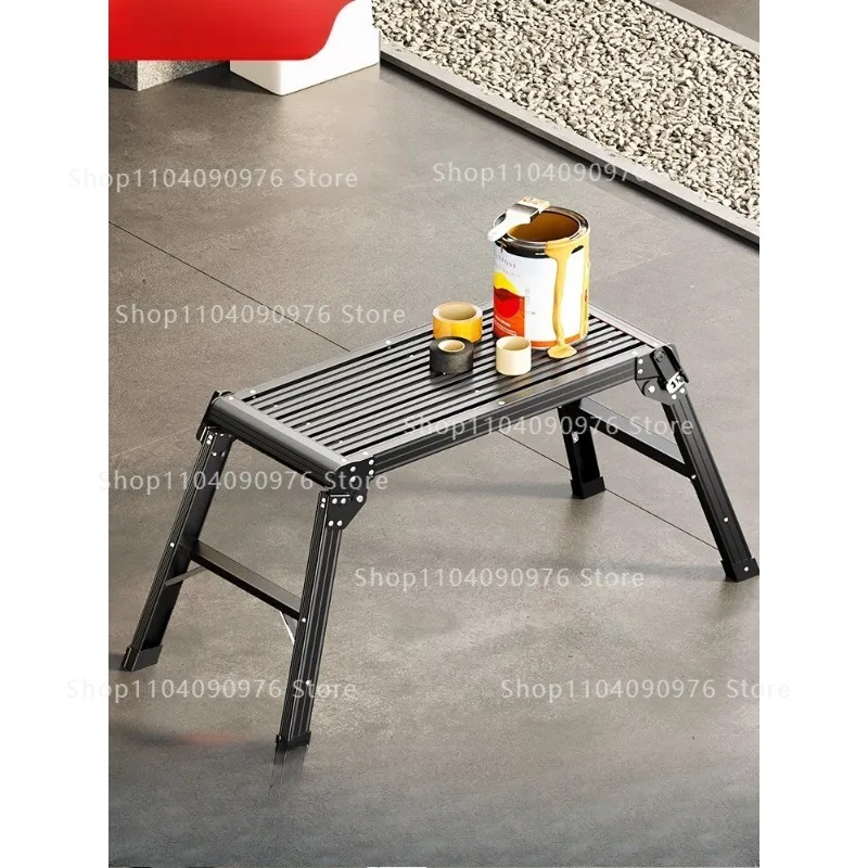 

Ladder Home Folding Camping Outdoor Storage Thickened Aluminum Alloy Workbench Multifunctional Decoration Horse Stool