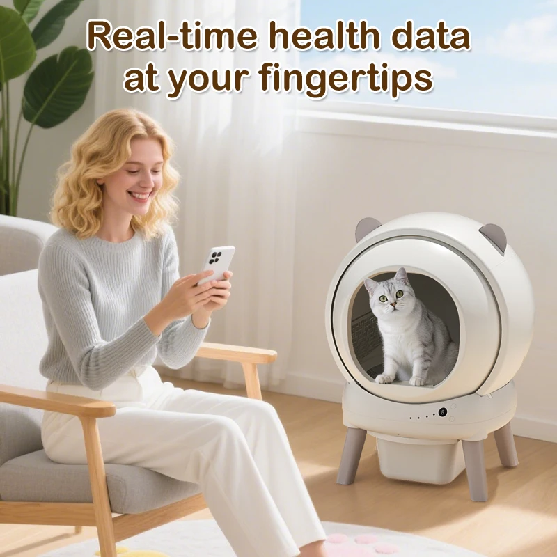 

Factory Wholesale Cat Robot Kitty Litter Boxes Automatic Self Cleaning With App Control Odor & Noise Control Dual Safety Sensors