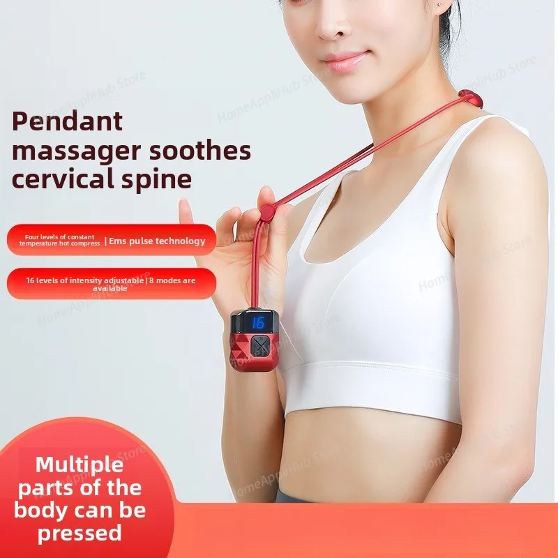 Household neck hanging device, pulse hot compress, intelligent constant temperature neck protection device, portable massager