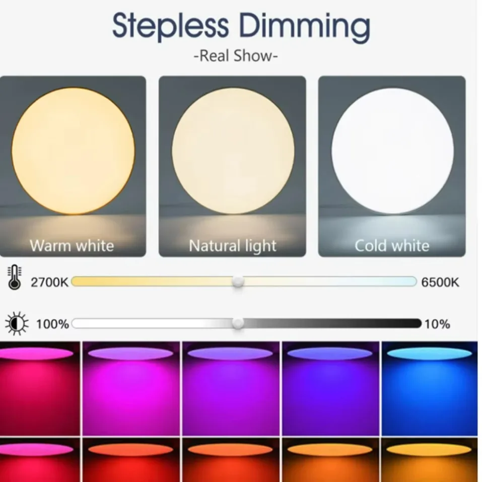 Tuya Smart LED Ceiling Light AC 220V 25W RGB Bedroom Living Room Decoration Indoor Lighting Work with Alexa Google Home