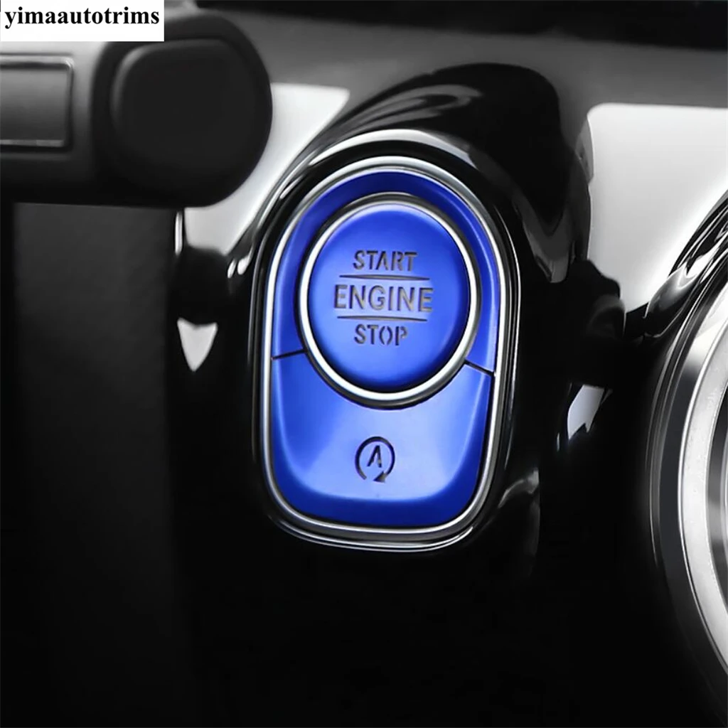

Car Engine Start Stop Switch Button Ring Cover Trim Red Accessories For Mercedes Benz A Class W177 V177 AMG A35 A45 2019 - 2022