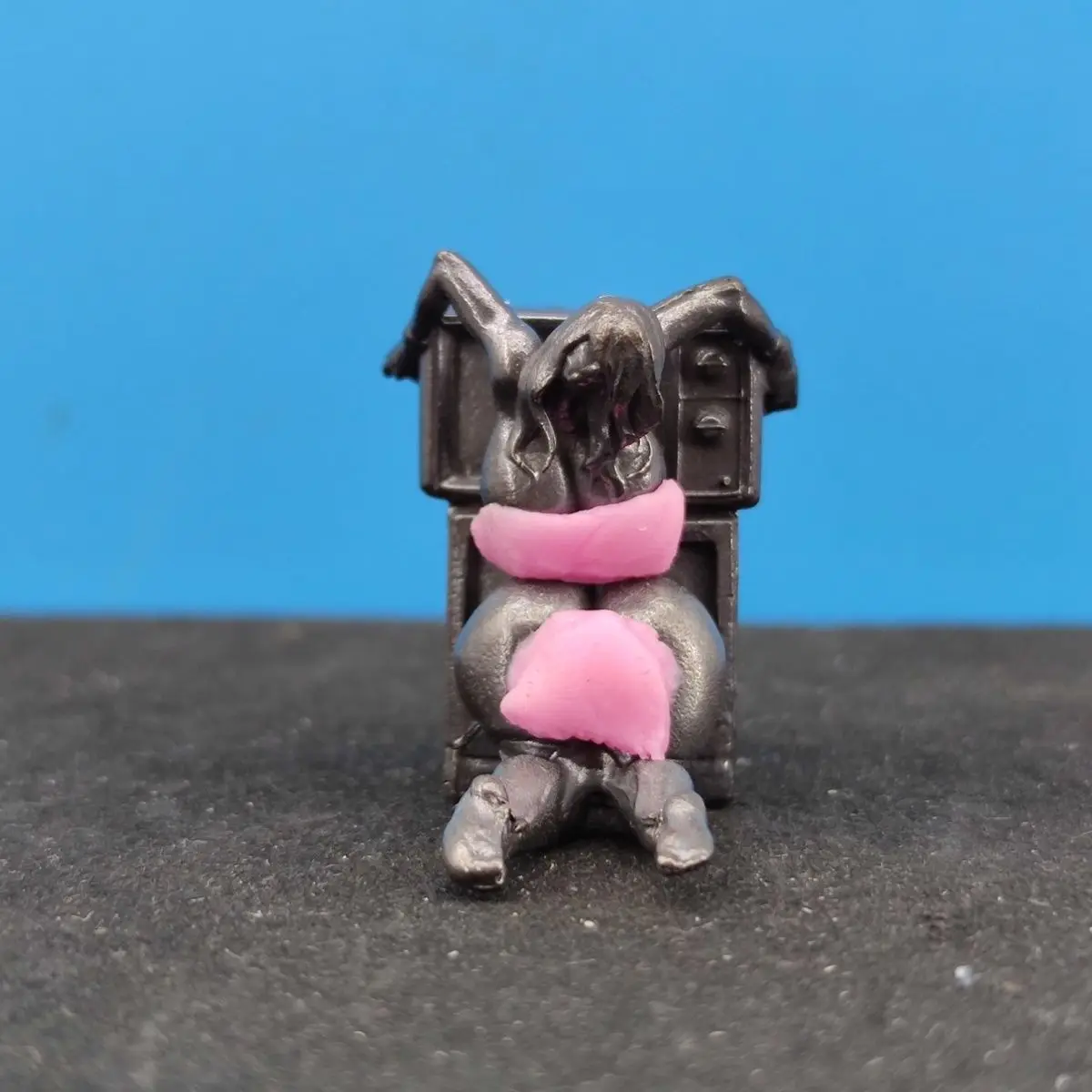 

Unique Aged Brass Retro Dark Art Miniature Figurine, Creative Handmade Desk Ornament Sculpture, Art Collectible Model