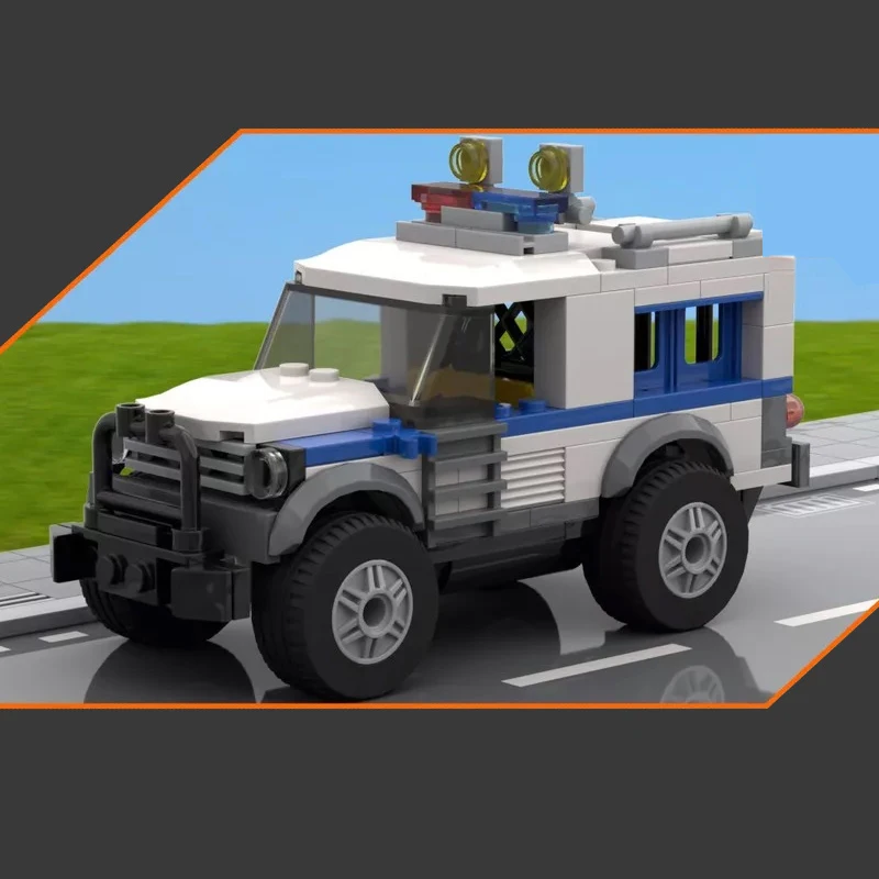 Klassisches Undercover-Auto-Taxi-Filmserie MOC-Bausteinset, Polizeiauto-Modell, DIY-Bausatz für Kinder, Spielzeug, Geburtstagsgeschenk für Jungen – Detail 2