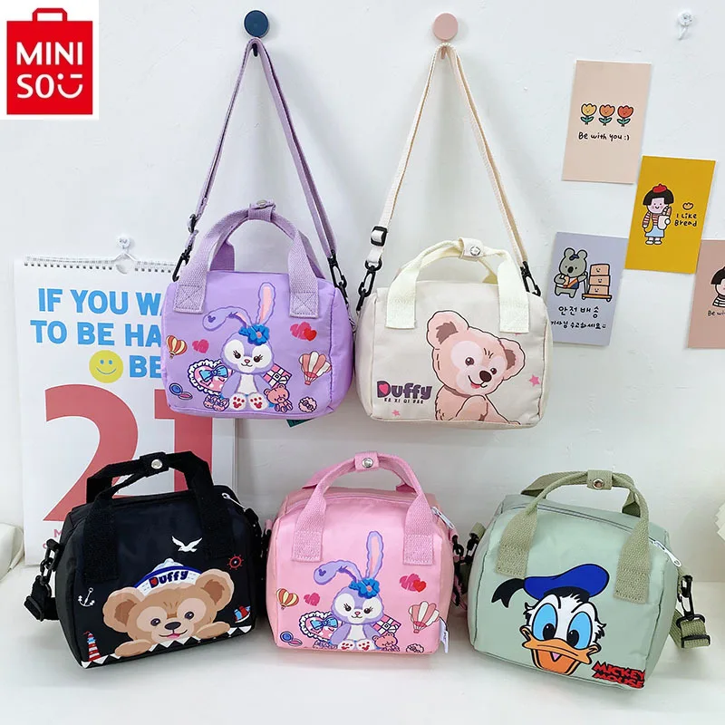 

MINISO Disney Fashion Nylon Donald Duck Printed Zero Wallet Student High Quality Large Capacity Casual Straddle Handbag