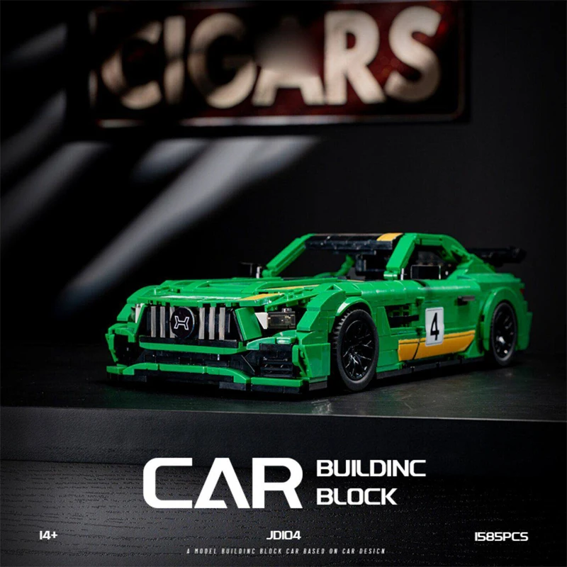 

Новый набор конструкторов JD104 (1585 деталей) MOC: Техническая модель спортивного автомобиля Green Goblin. Игрушки для сборки, подарок на день рождения для мальчиков.