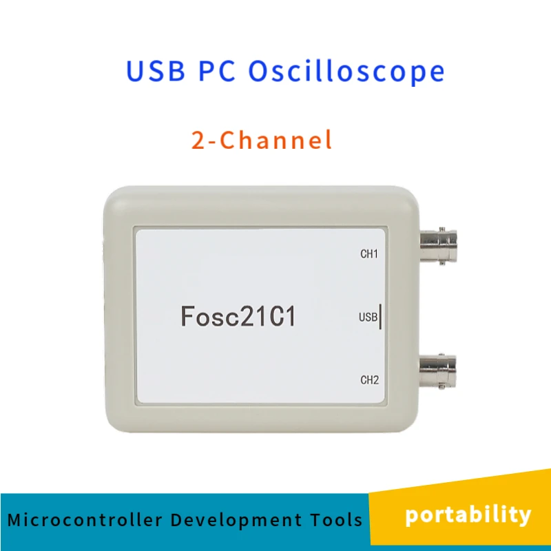 Usb Osciloscópio Canais pc Taxa de Amostragem de 1mhz Portátil Mcu Development Fosc21c1 pc