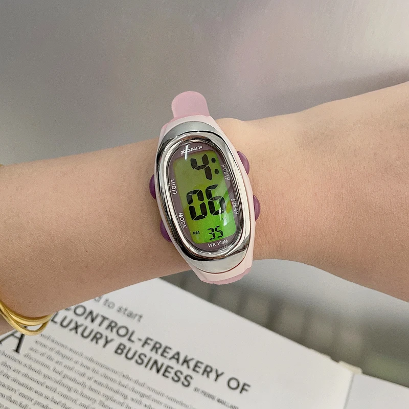 Reloj deportivo multifunción para mujer, cronómetro eléctrico luminoso, resistente al agua, 100m, ideal para estudiantes, natación y buceo