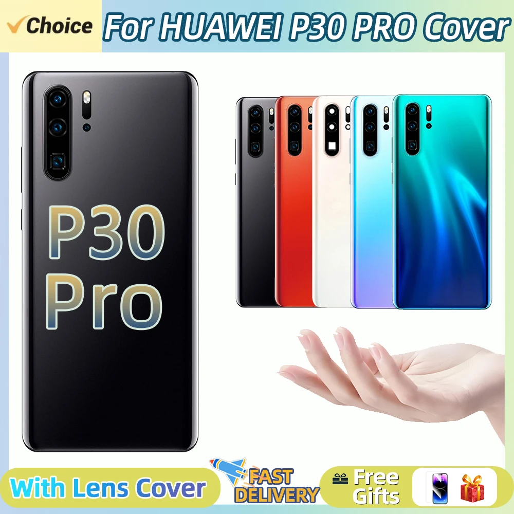 New For Huawei P30 Pro VOG-L29 VOG-L09 Battery Cover Rear Door Housing Panel Case Camera Lens Parts P30Pro Battery Cover