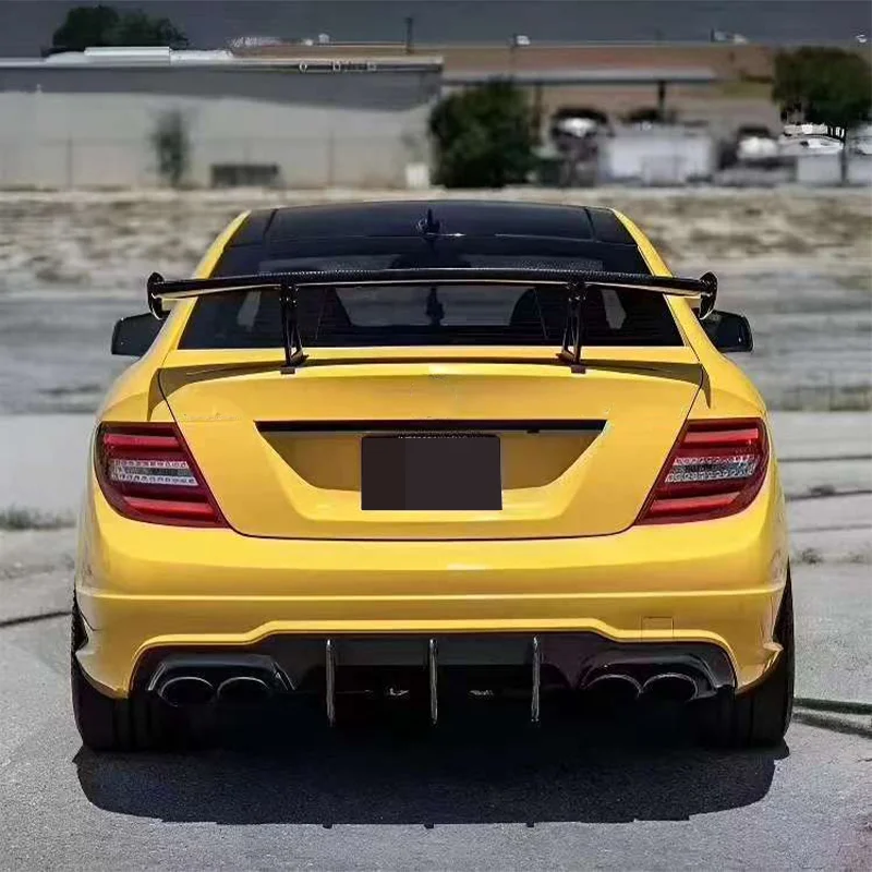 

For Mercedes Benz W204 C63 AMG Coupe 100%Real Carbon Fiber Black Series Trunk Spoiler Rear Wing 2Door 2007-2014 BS Style