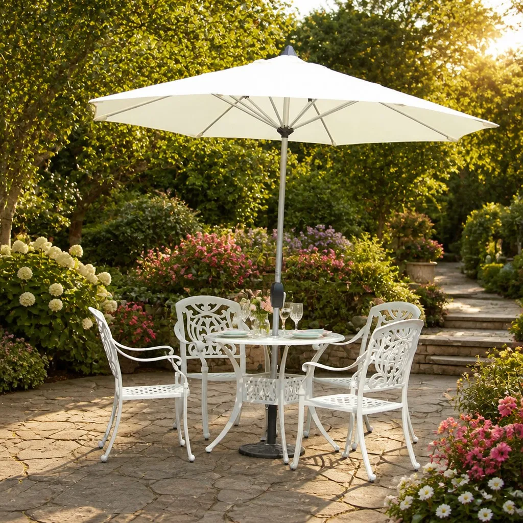 hv-Aluminum Weather Resistant Durable Eco-Friendly European Design Boke Brand Model Outdoor Garden Furniture Set Park Hotel