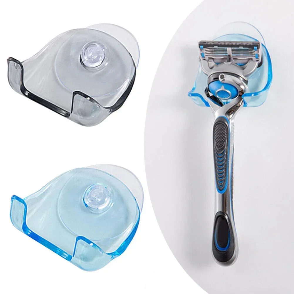 Suction Cup Holder Plastic Shaver Holder Men Shaving Shaver Storage Hook Shelf Bathroom Holder Wall Kitchen Accessories