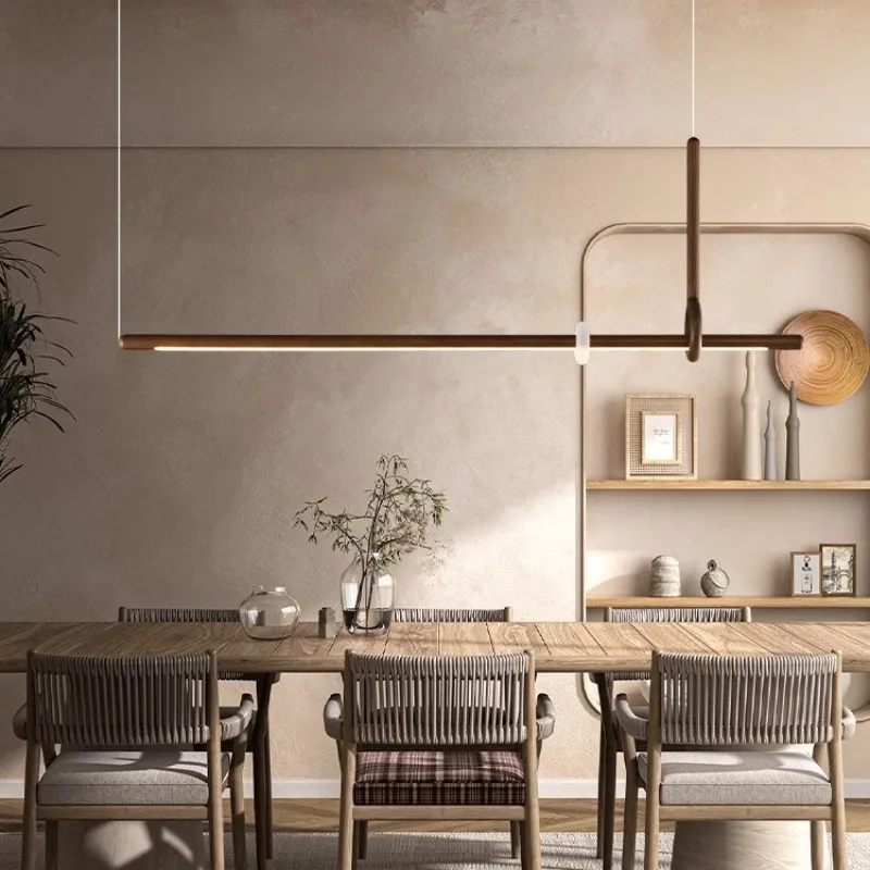 Wabi Sandy Wind Log Designer Minimalist Bar Counter Tea Room Strip Lighting
