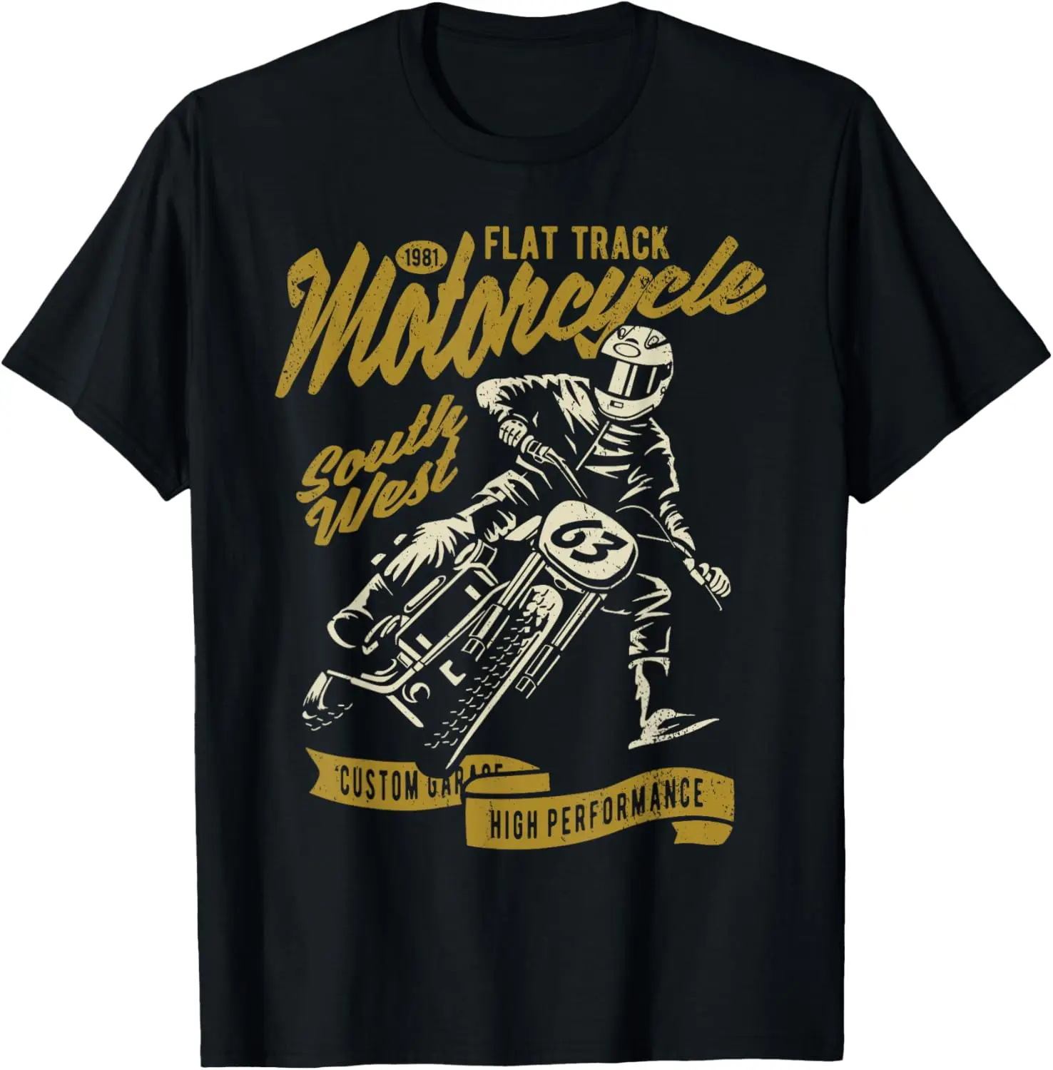 

Flat Track Motorcycle Vintage Style Retro Race Design T-Shirt