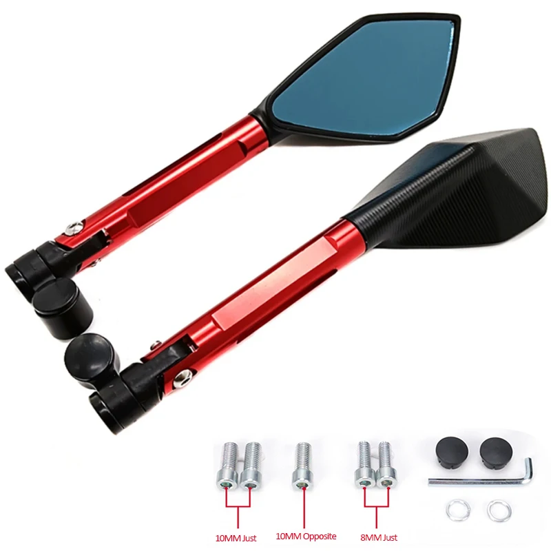 دراجة نارية الرؤية الخلفية المرايا الجانبية CNC الألومنيوم مخصص 8 مللي متر 10 مللي متر لكاواساكي Z750 النينجا 250 هوندا R1 R6 FZ6 سوزوكي ياماها