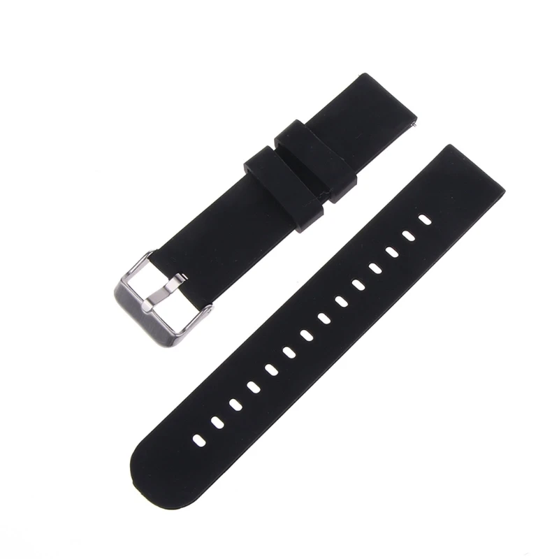 Soft Silicone Band 22mm/20mm Universal Sport Watch Wrist Strap Loop-Bracelet Replace Waterproof Sweatproof Anti-scratch