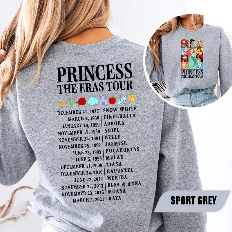 

Толстовка Princess Era Tour, женская толстовка с капюшоном в стиле ретро Disney, осень/зима, новый стиль, подходит для мужчин и женщин