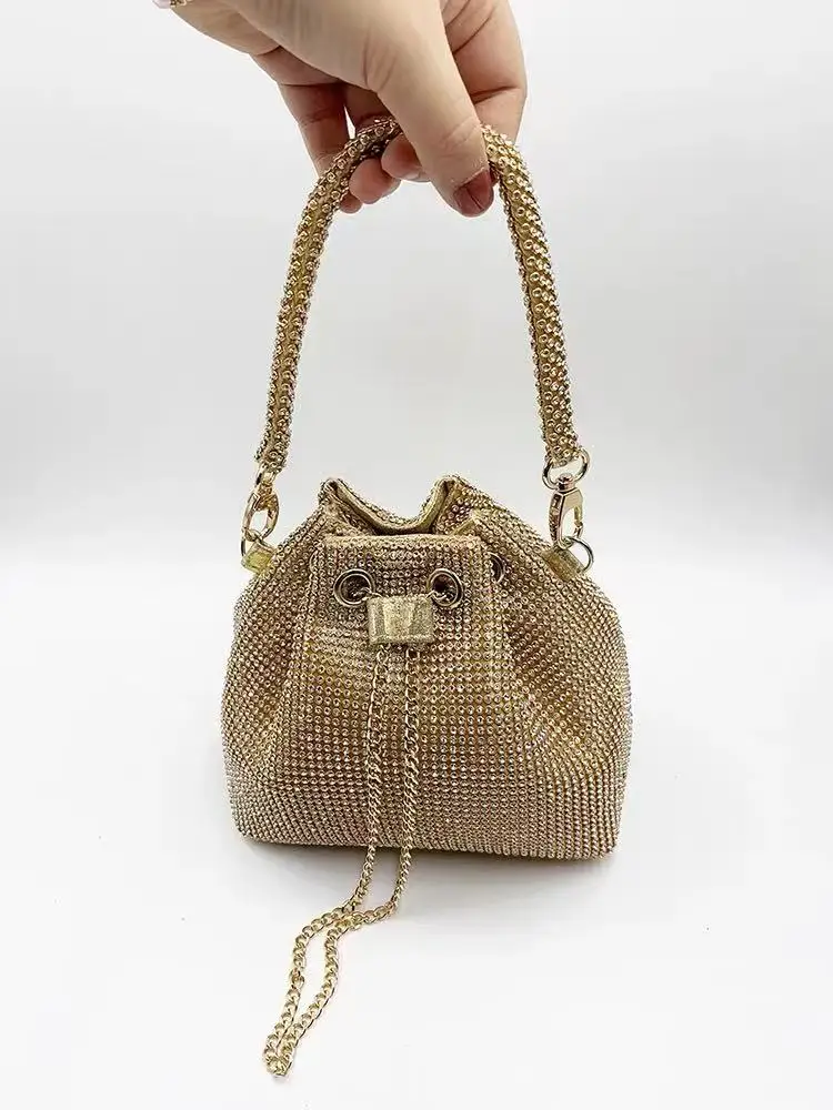 Luxury Fashion Women's Handbag Glitter Shiny Rhinestones Diamond Evening Bag Wedding Party Clutch Purse Shoulder Crossbody Bag
