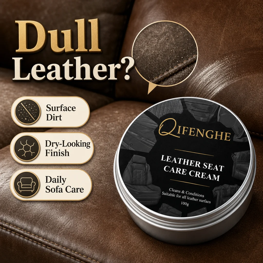 Leather Care Cream Clean Condition Polish Restore Faded Surfaces Nourish Protect Furniture & Car Seats