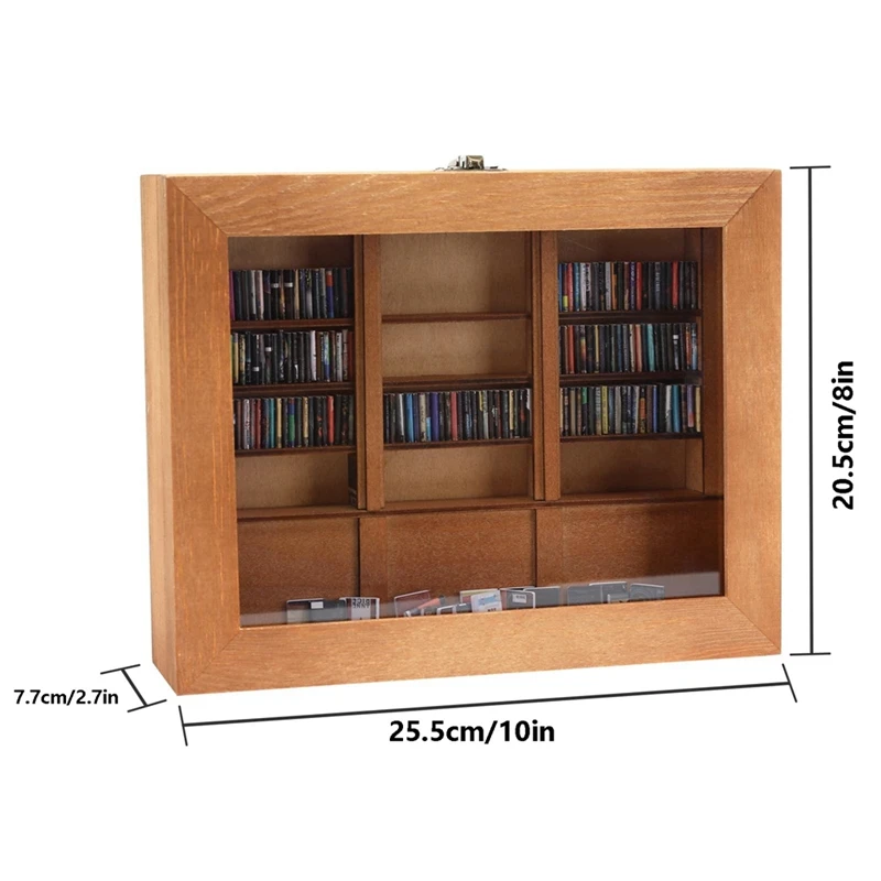 Creative Anti-Anxiety Bookshelf With 400 Books Miniature Library Wooden Bookshelf Fidget Toys Shake Away Your Anxiety Creative