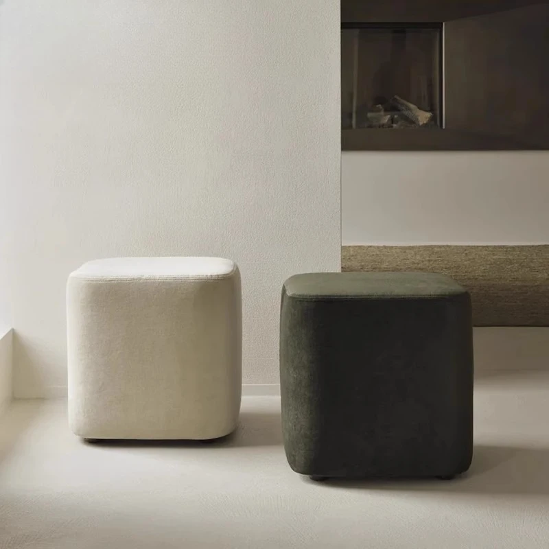 

Removable Scandinavian Shoe Bench, Simple Fabric Sofa Stool, Home Leisure Low Stool, Minimalist Square Ottoman for Living Room